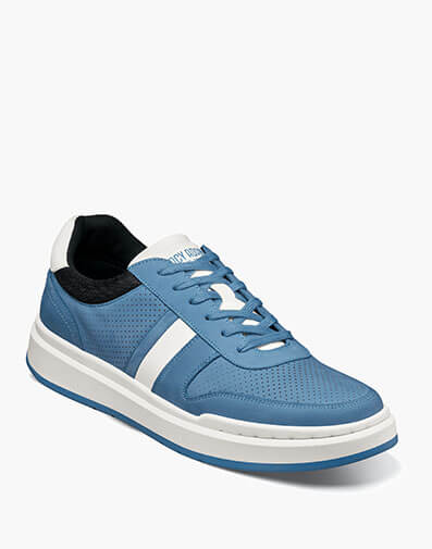 Currier Moc Toe Lace Up Sneaker French Blue