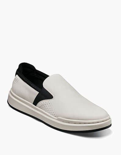 Colson Plain Toe Slip On in Chalk Suede for $$140.00