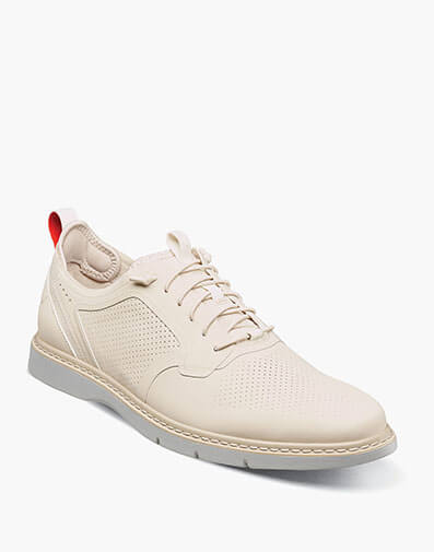 Synchro Plain Toe Elastic Lace Up in Cream for $$130.00