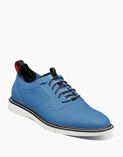 Synchro Plain Toe Elastic Lace Up Oxford in French Blue for $130.00