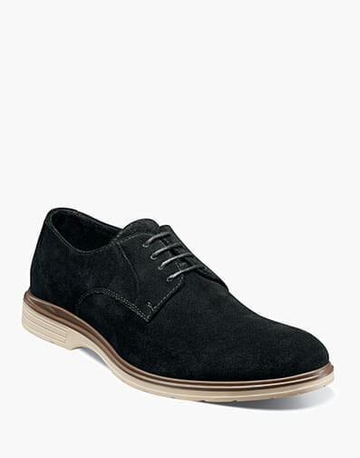 Tayson Plain Toe Lace Up Oxford in Black Suede for $155.00