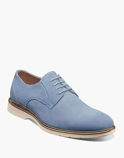 Tayson Plain Toe Lace Up Oxford in Sky Blue for $150.00