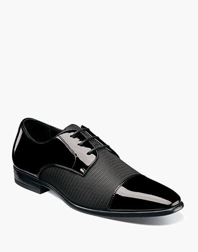 Pharaoh Cap Toe Oxford in Black for $$110.00