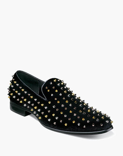 Spire Spiked Slip On Black and Silver