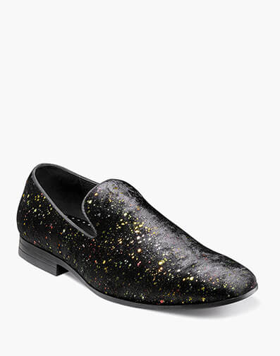 Stellar Plain Toe Glitter Slip On in Black for $110.00