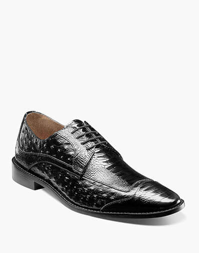 Fanelli Modified Wingtip Oxford in Black for $$101.99