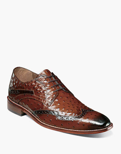 Gennaro Wingtip Oxford in Cognac for $$145.00