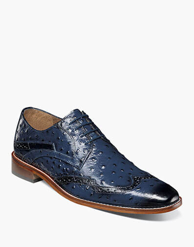 Gennaro Wingtip Oxford in Blue for $$145.00