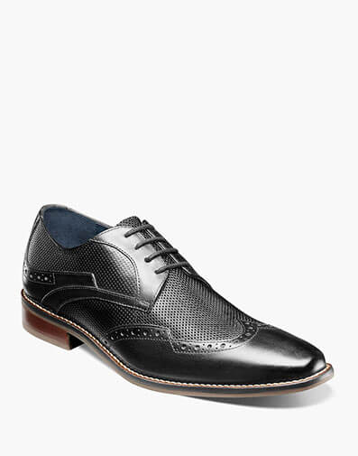 Joss Wingtip Oxford in Black for $155.00