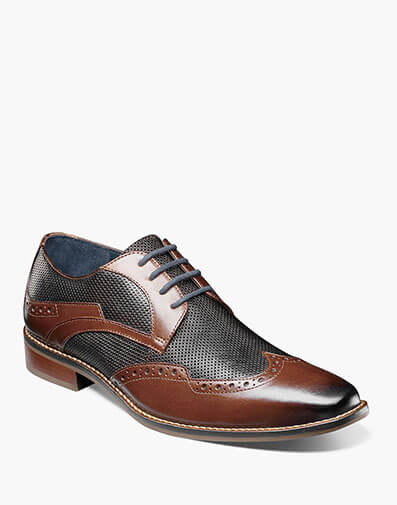 Joss Wingtip Oxford Cognac