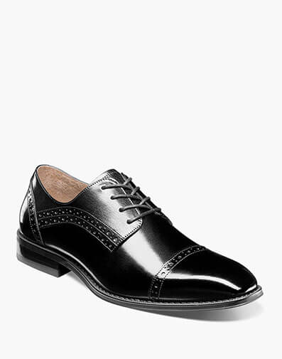 Garrett Cap Toe Oxford in Black for $$122.49