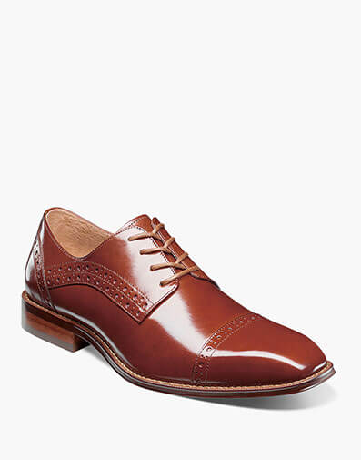 Garrett Cap Toe Oxford in Cognac for $$122.49