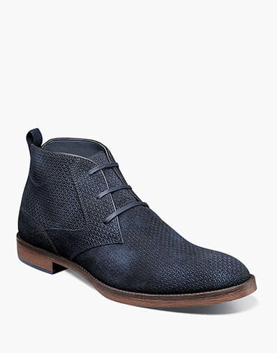 Kyron Plain Toe Chukka Boot in Navy Multi for $$155.00