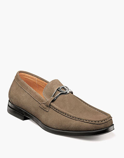 Palladian Moc Toe Slip On in Fossil Suede for $135.00