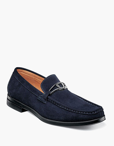 Palladian Moc Toe Slip On Navy Suede