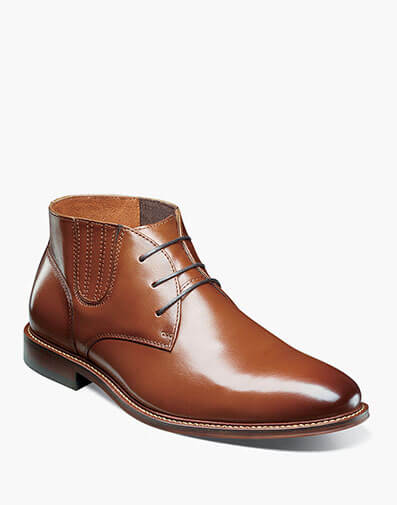 Maxwell Plain Toe Chukka Boot Cognac