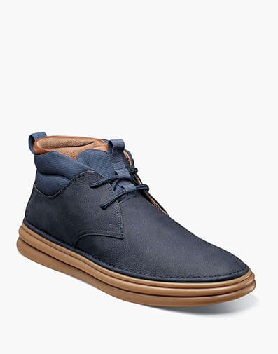 Delson Plain Toe Chukka Boot in Navy for $$150.00