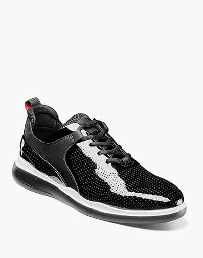 Maximo U-Bal Plain Toe Sneaker in Black Patent for $$88.99