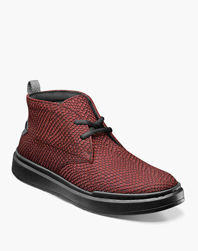 Cai Plain Toe Chukka Boot in Red for $135.00