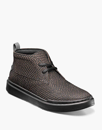 Cai Plain Toe Chukka Boot in Black/Gray for $140.00