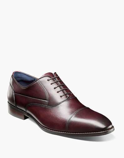 Kallum Cap Toe Oxford in Burgundy for $$155.00