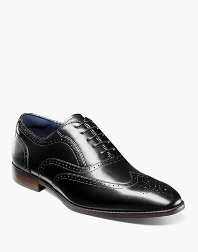 Kaine Wingtip Oxford Black