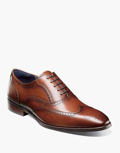 Kaine Wingtip Oxford Cognac