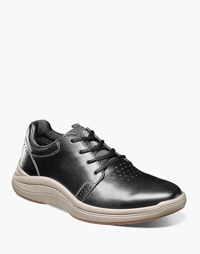 Lennox Plain Toe Lace Up in Black Smooth for $$155.00