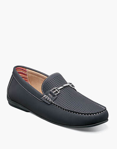 Corley Moc Toe Bit Slip On in Navy for $$90.00