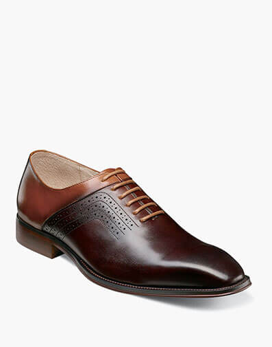 Halloway Plain Toe Oxford in Brown Multi for $175.00