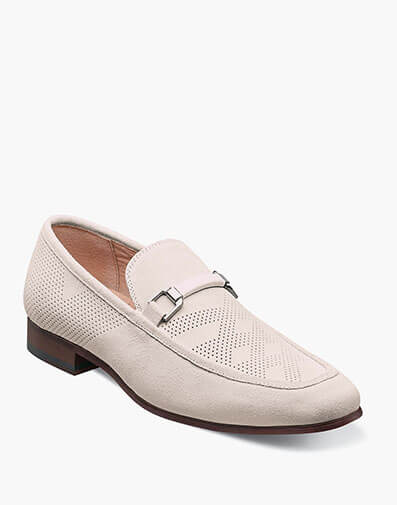 Wydell Moc Toe Bit Slip On Chalk Suede