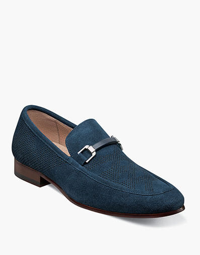 Wydell Moc Toe Bit Slip On in Navy Suede for $$140.00