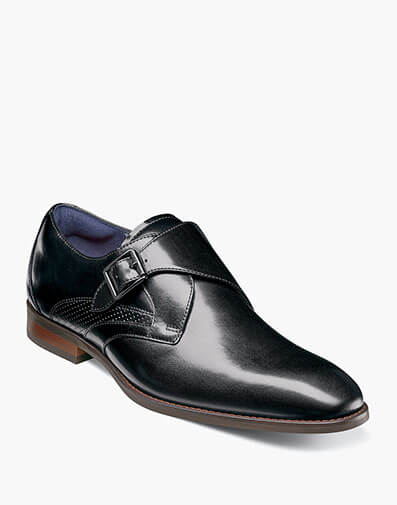 Karcher Plain Toe Monk Strap in Black for $$155.00