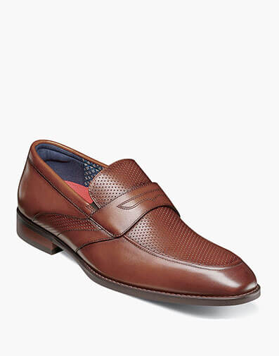 Karnes Moc Toe Penny Slip On in Cognac for $$155.00