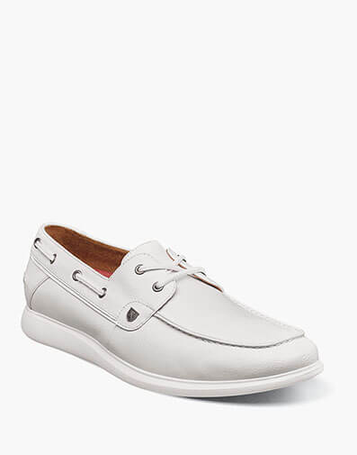 Reid Moc Toe Lace Up White