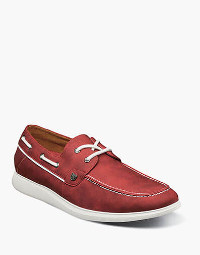 Reid Moc Toe Lace Up Red