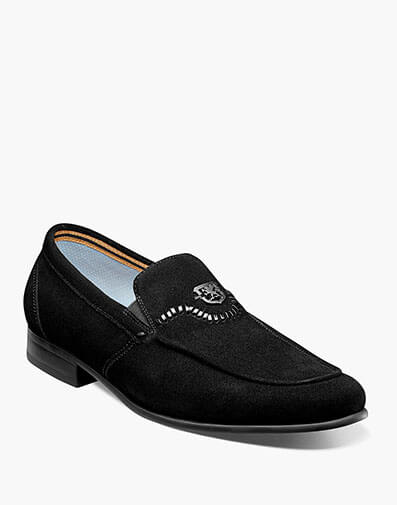 Quincy Moc Toe Bit Slip On in Black Suede for $$135.00