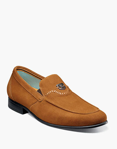 Quincy Moc Toe Bit Slip On Tan Suede