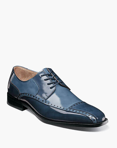 Plaza Modified Cap Toe Oxford Blue Multi