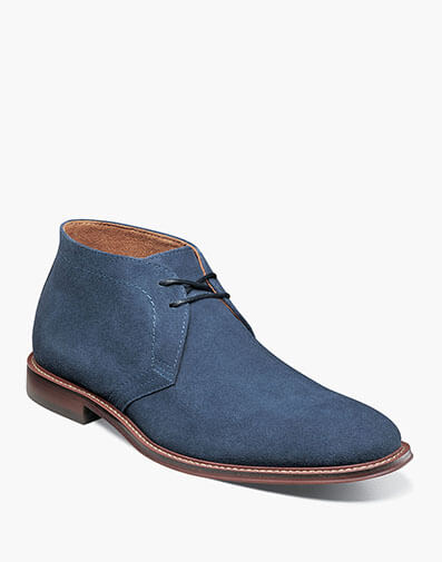 Martfield Plain Toe Chukka Boot in Navy Suede for $$180.00