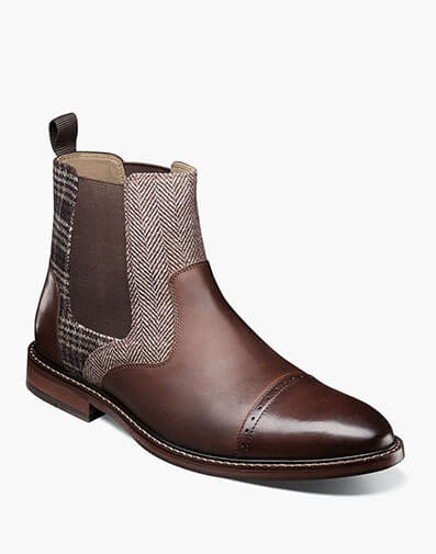 Finney Cap Toe Chelsea Boot in Brown Multi for $$200.00