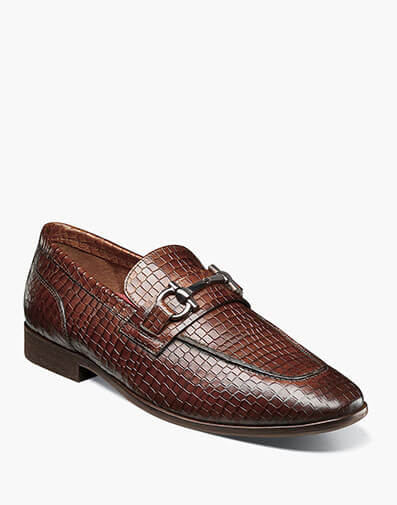 Feronte Moc Toe Bit Slip On Cognac