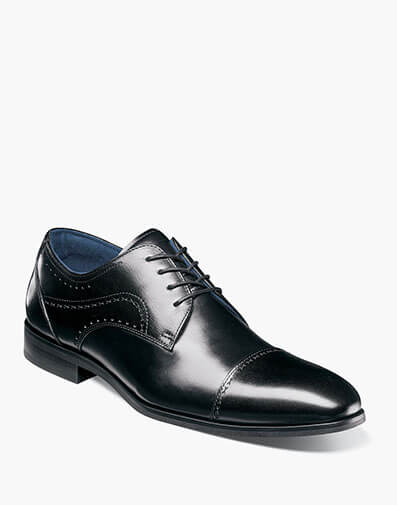 Bryant Cap Toe Oxford in Black for $$175.00