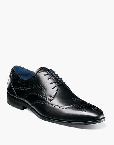 Brayden Wingtip Oxford in Black for $$175.00