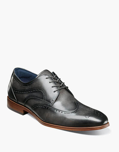 Brayden Wingtip Oxford in Gray for $$175.00