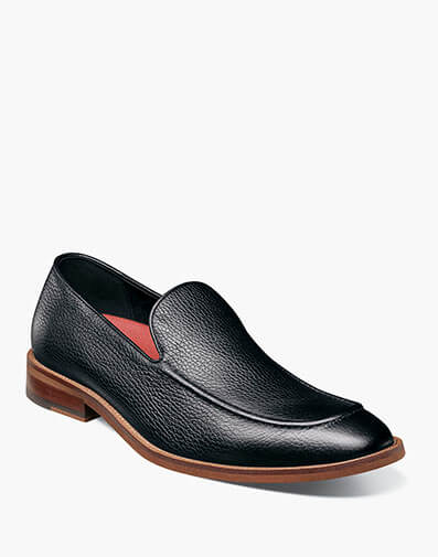 Prentice Moc Toe Slip On in Black Tumbled for $$155.00