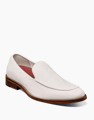 Prentice Moc Toe Slip On in White Tumbled for $$155.00