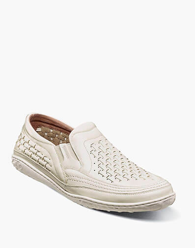 Ithaca Moc Toe Slip On White