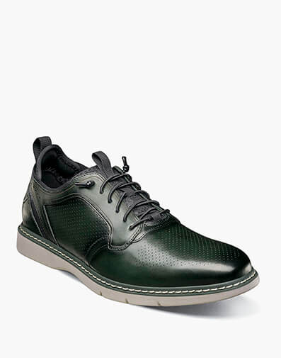 Sync Plain Toe Elastic Lace Up in Green for $$150.00