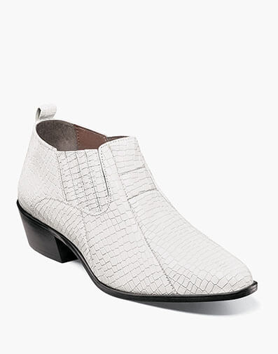 Sandoval Cuban Heeled Boot in White for $$140.00